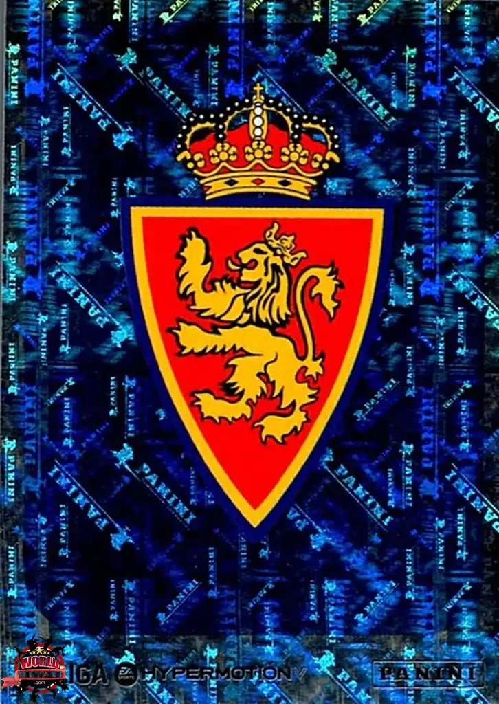 Cromo Trading Card Fútbol-Escudo-Real Zaragoza-Panini La Liga HypermotionV 2025-2026-401-Brillante