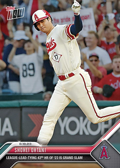 Shohei Ohtani - 2023 - Topps Now MLB - #727 - Angels Cinninnati Reds - 43 HR 2023 is Grand Slam - World Trading Cards