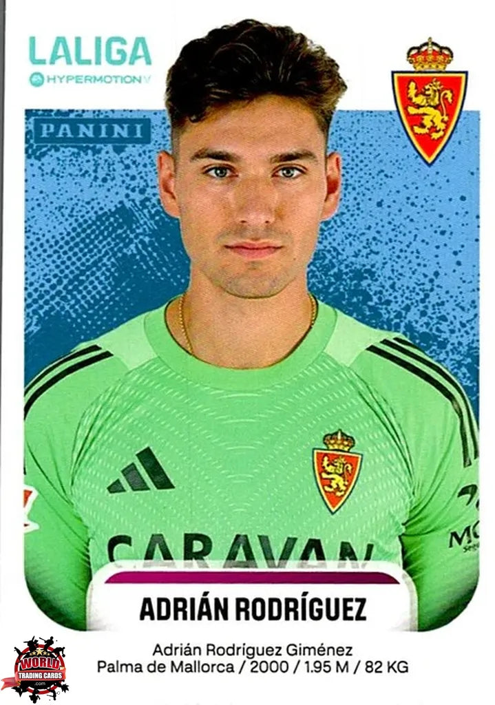 Cromo Trading Card Fútbol-Adrián Rodríguez-Real Zaragoza-Panini La Liga HypermotionV 2025-2026-404-Basico