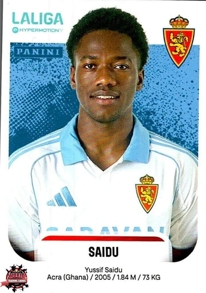 Cromo Trading Card Fútbol-Saidu-Real Zaragoza-Panini La Liga HypermotionV 2025-2026-408A-Basico