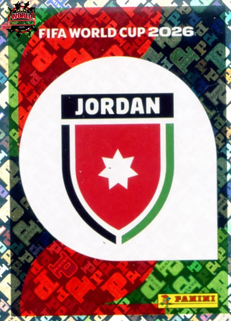 #JOR001 | Panini | Fifa World Cup Stickers | 2026 | Emblem | Jordan | Foil