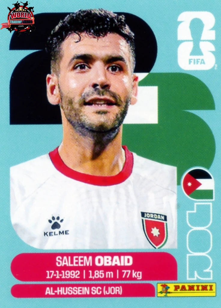 #JOR007 | Panini | Fifa World Cup Stickers | 2026 | Saleem Obaid | Jordan | Base