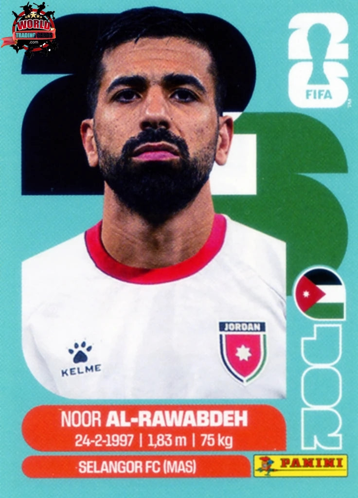 #JOR011 | Panini | Fifa World Cup Stickers | 2026 | Noor Al-Rawabdeh | Jordan | Base