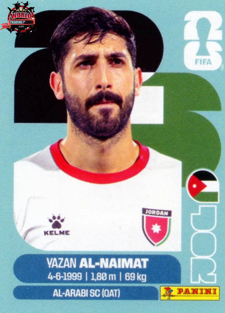 #JOR016 | Panini | Fifa World Cup Stickers | 2026 | Yazan Al-Naimat | Jordan | Base