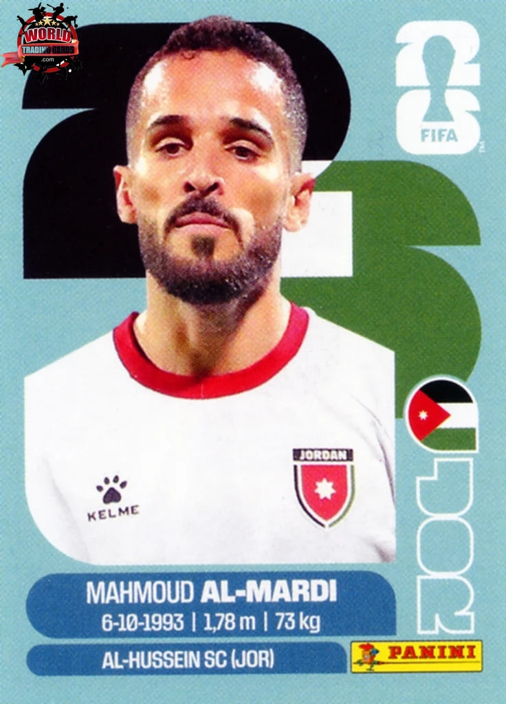 #JOR017 | Panini | Fifa World Cup Stickers | 2026 | Mahmoud Al-Mardi | Jordan | Base