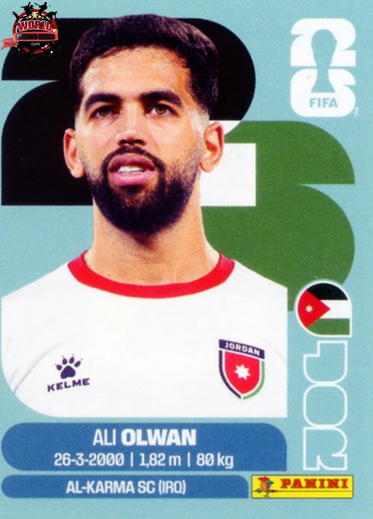 #JOR018 | Panini | Fifa World Cup Stickers | 2026 | Ali Olwan | Jordan | Base