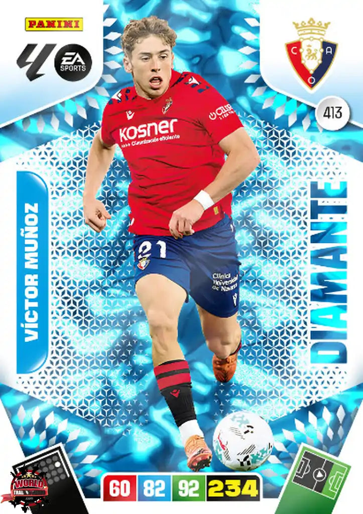 Trading Card Football-Víctor Muñoz-CA Osasuna-Panini Adrenalyn XL