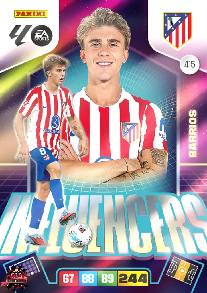 Soccer Trading Card-Barrios-Atlético de Madrid-Panini Adrenalyn XL
