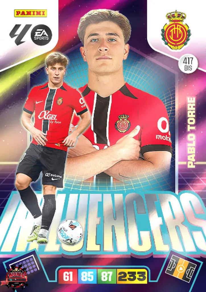 Pablo Torre - RCD Mallorca - Panini Adrenalyn XL - 2025-2026 - 417BIS - SP - Influencers