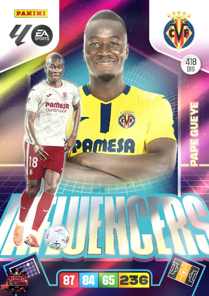 Pape Gueye - Villarreal CF - Panini Adrenalyn XL - 2025-2026 - 418BIS - SP - Influencers