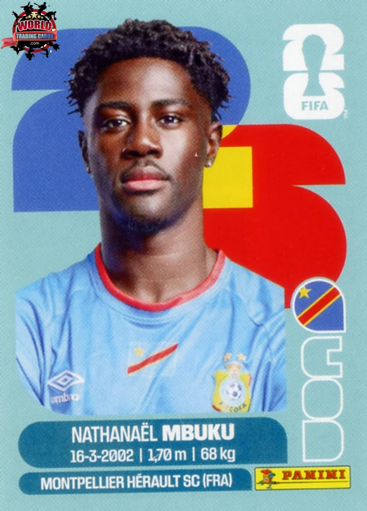 #COD020 | Panini | Fifa World Cup Stickers | 2026 | Nathanaël Mbuku | Congo DR | Base