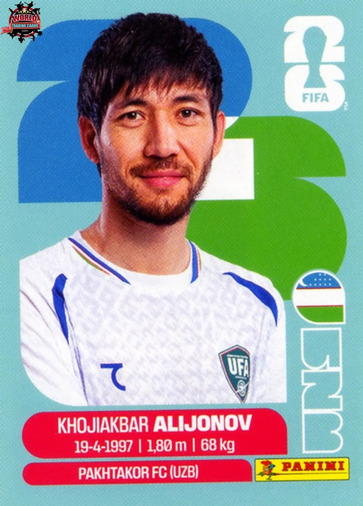 #UZB008 | Panini | Fifa World Cup Stickers | 2026 | Khojiakbar Alijonov | Uzbekistan | Base - International version