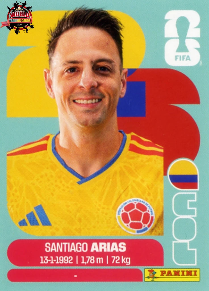 Soccer Trading Card-Santiago Arias-Colombia-Panini Fifa World Cup
