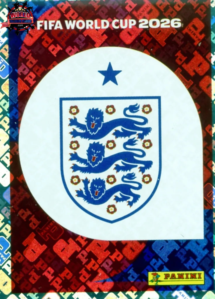 #ENG001 | Panini | Fifa World Cup Stickers | 2026 | Emblem | England | Foil - International version