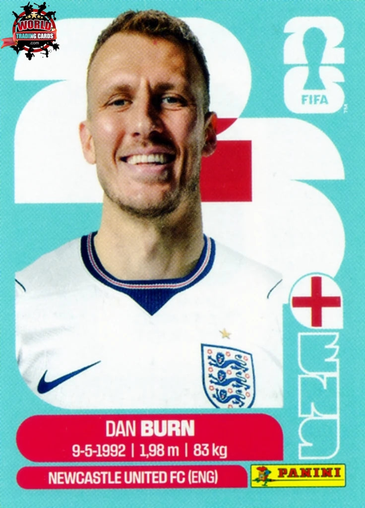 #ENG008 | Panini | Fifa World Cup Stickers | 2026 | Dan Burn | England | Base - International version