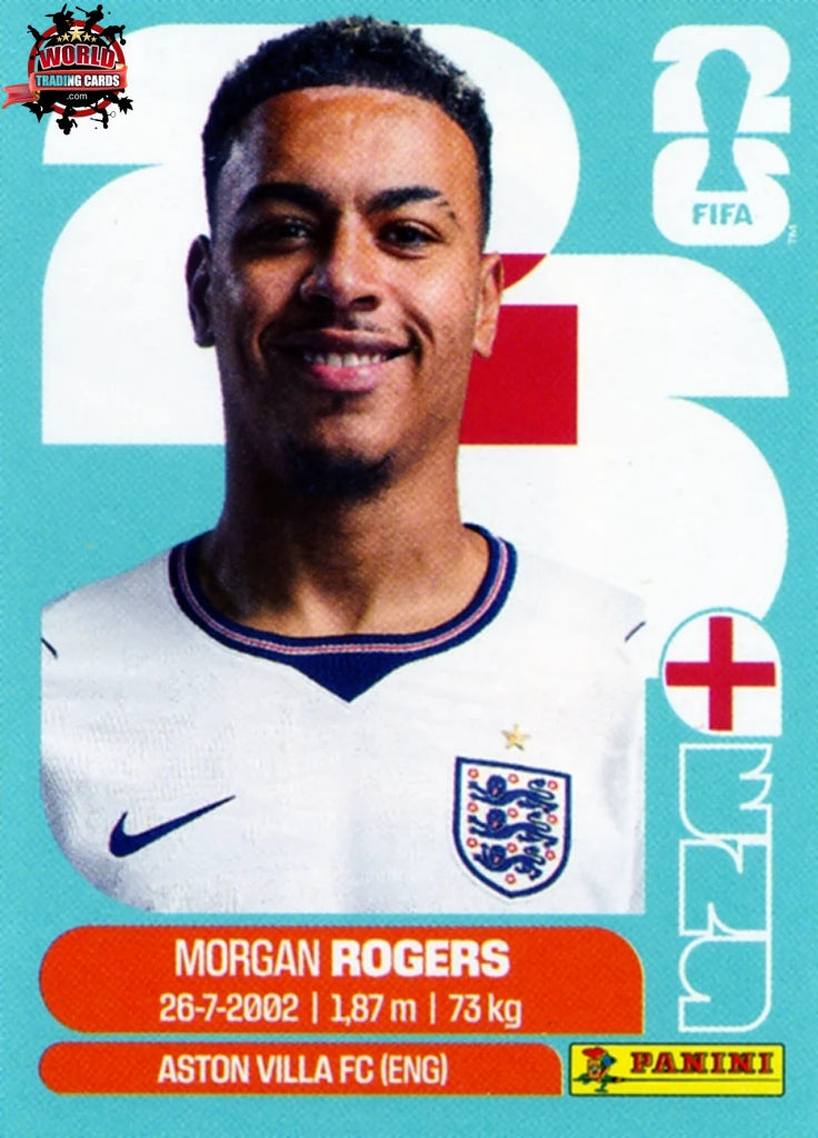#ENG014 | Panini | Fifa World Cup Stickers | 2026 | Morgan Rogers | England | Base - International version
