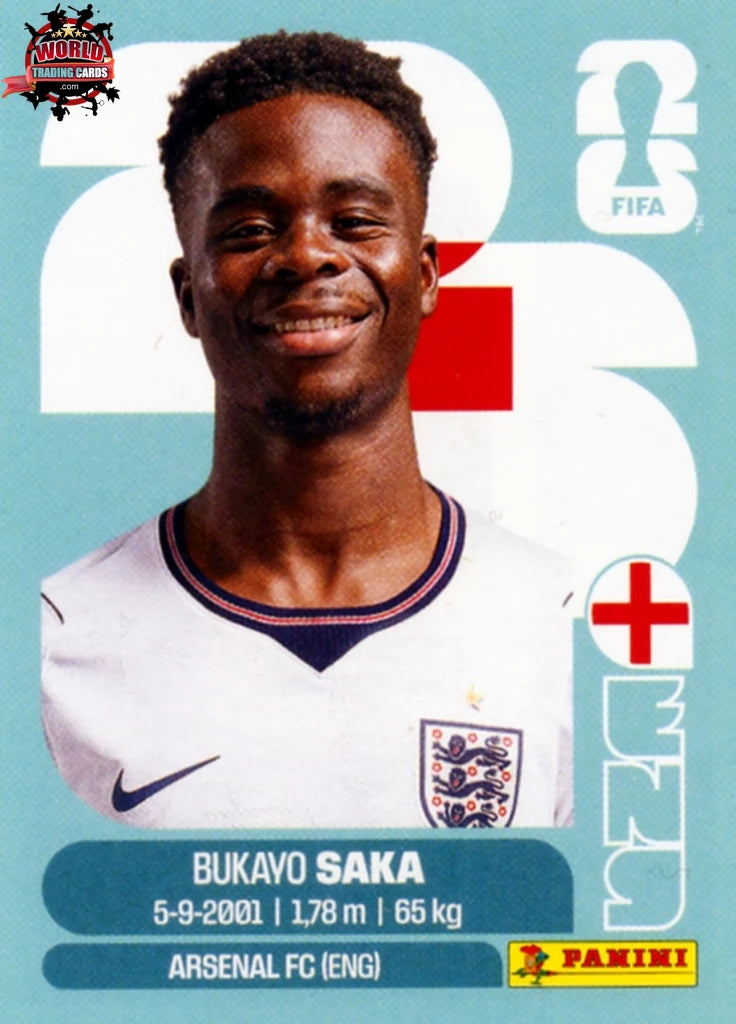 #ENG017 | Panini | Fifa World Cup Stickers | 2026 | Bukayo Saka | England | Base - International version