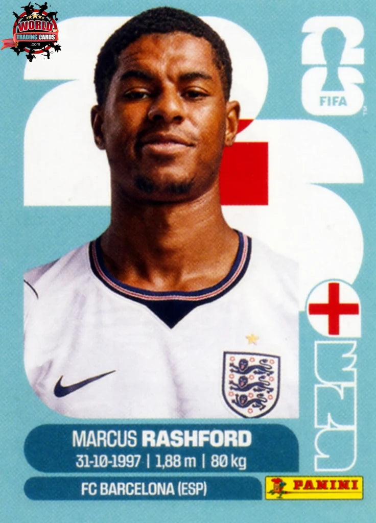 Cromo Trading Card Fútbol-Marcus Rashford-England-Panini Fifa
