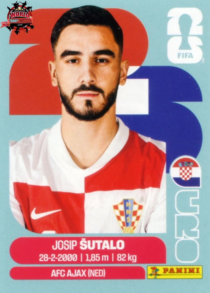 #CRO007 | Panini | Fifa World Cup Stickers | 2026 | Josip Sutalo | Croatia | Base - International version