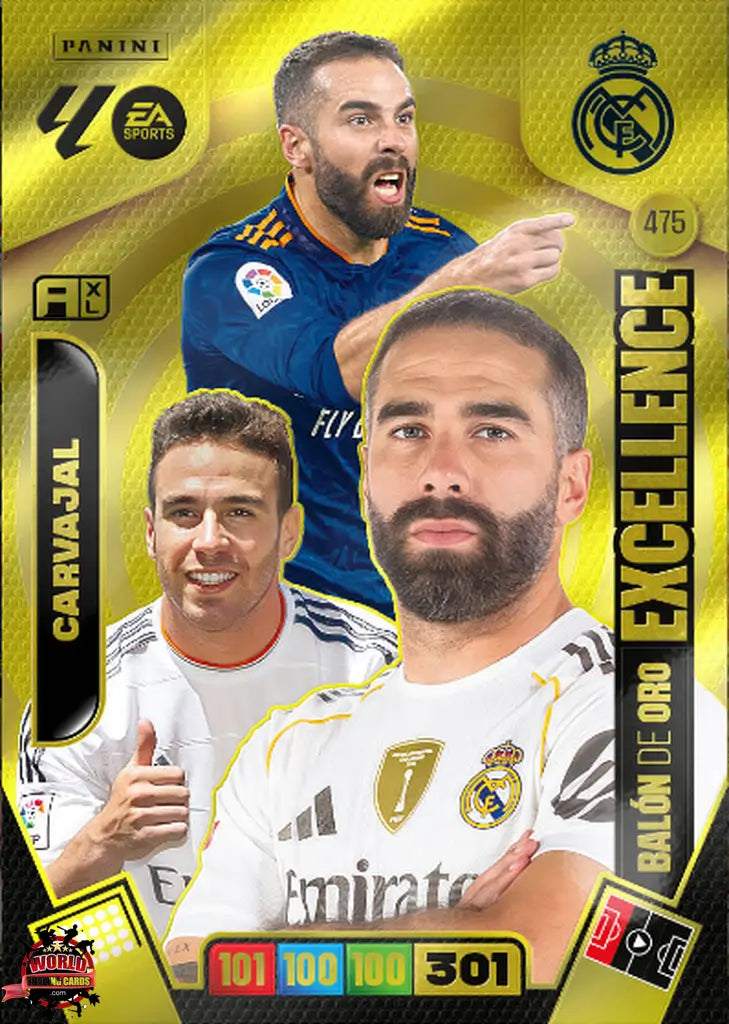 Football Trading Card-Carvajal-Real Madrid-Panini Adrenalyn XL