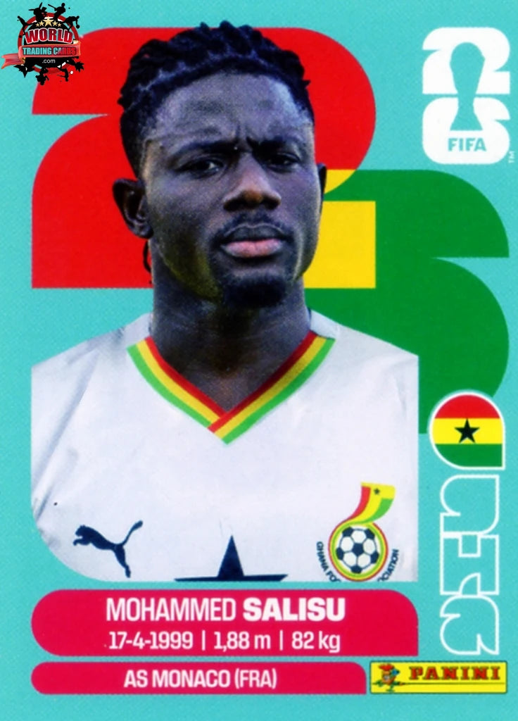 #GHA004 | Panini | Fifa World Cup Stickers | 2026 | Mohammed Salisu | Ghana | Base - International version
