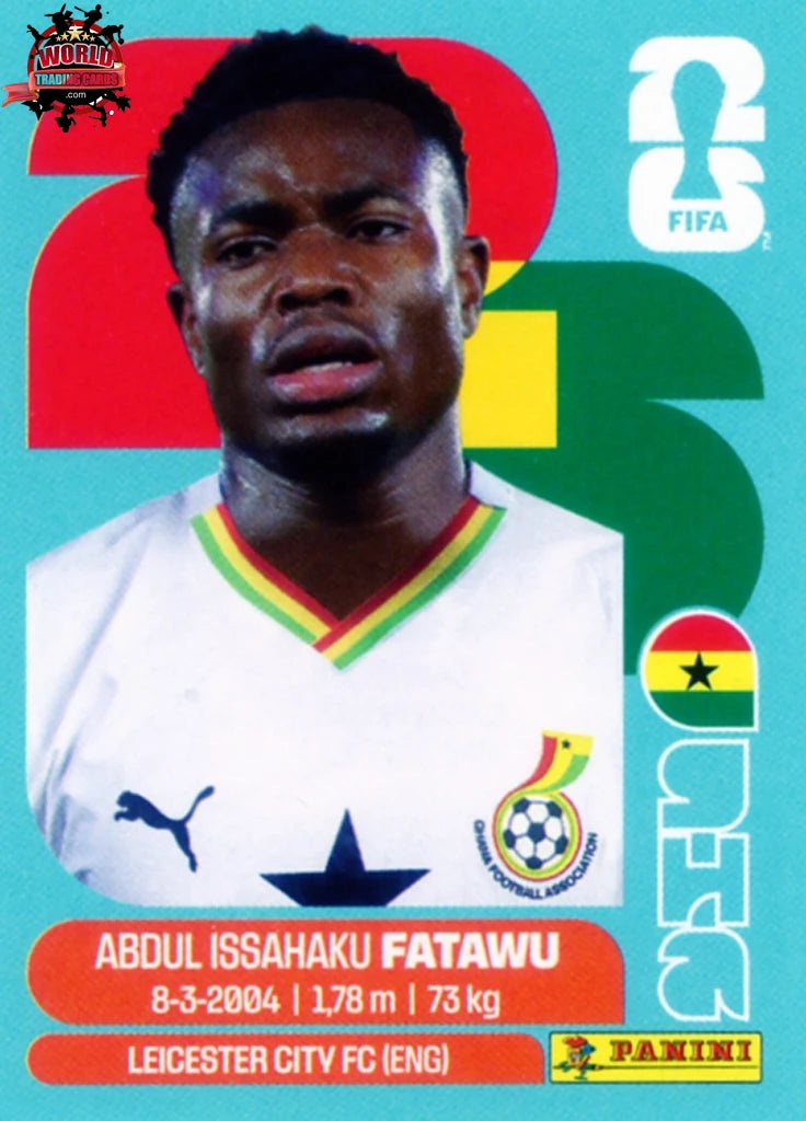 #GHA009 | Panini | Fifa World Cup Stickers | 2026 | Abdul Issahaku Fatawu | Ghana | Base - International version