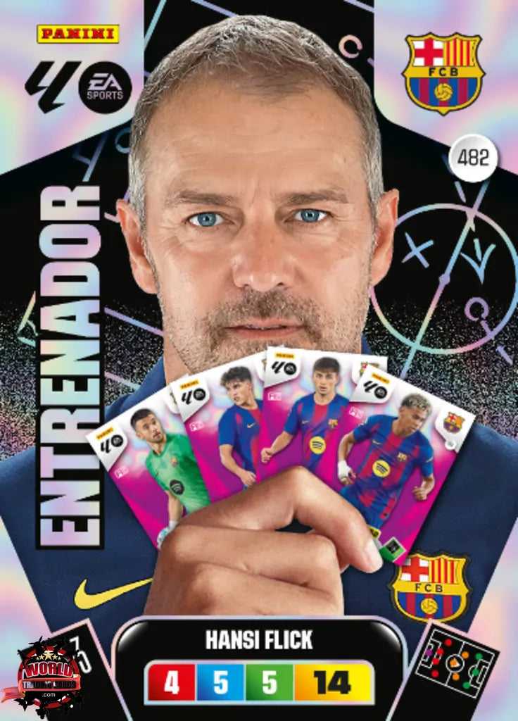 #482 | Adrenalyn XL | La Liga | 2025-2026 | Hansi Flick | FC Barcelona | Entrenador