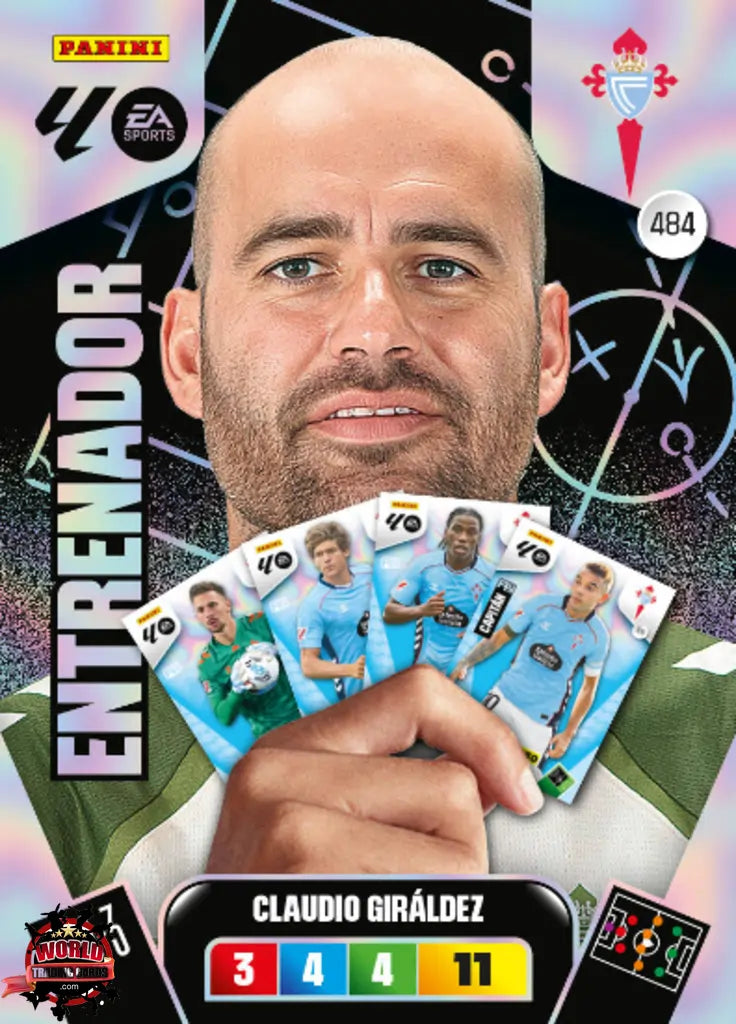 #484 | Adrenalyn XL | La Liga | 2025-2026 | Claudio Giráldez | RC Celta | Entrenador