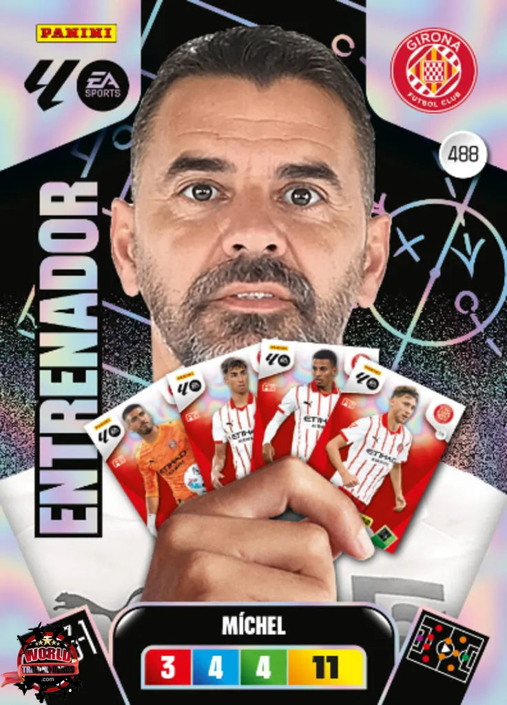 #488 | Adrenalyn XL | La Liga | 2025-2026 | Michel | Girona FC | Entrenador