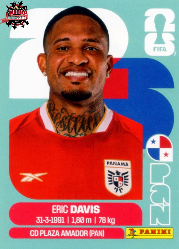 #PAN007 | Panini | Fifa World Cup Stickers | 2026 | Eric Davis | Panama | Base - International version