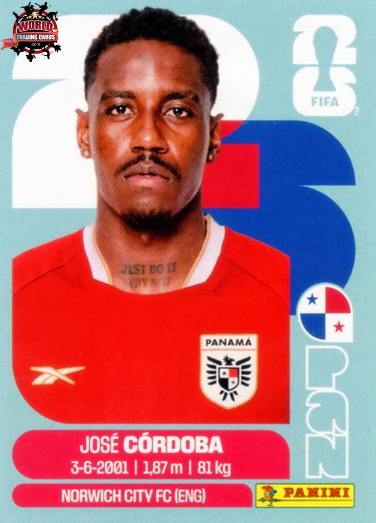 #PAN008 | Panini | Fifa World Cup Stickers | 2026| Jose Cordoba | Panama | Base - International version