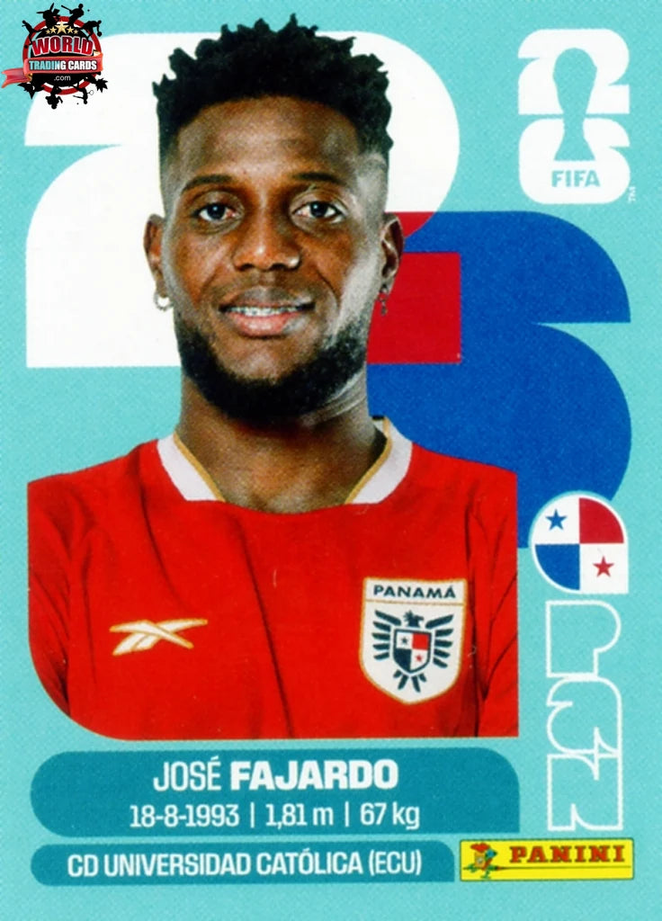 #PAN017 | Panini | Fifa World Cup Stickers | 2026 | Jose Fajardo | Panama | Base - International version