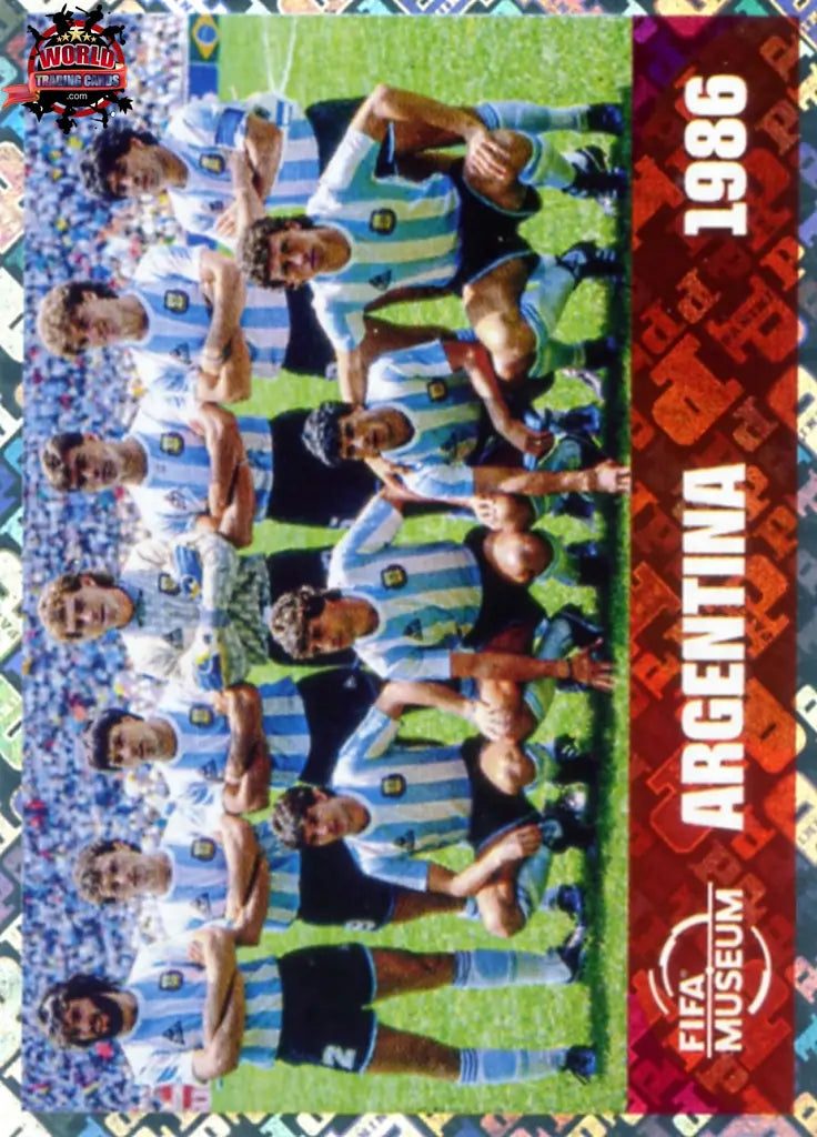 アルゼンチン戦　限定FIFA ワールドカップ アルゼンチン代表 応援フラッグ Chrome Trading Card Football-Argentina 1986-FIFA World Cup History