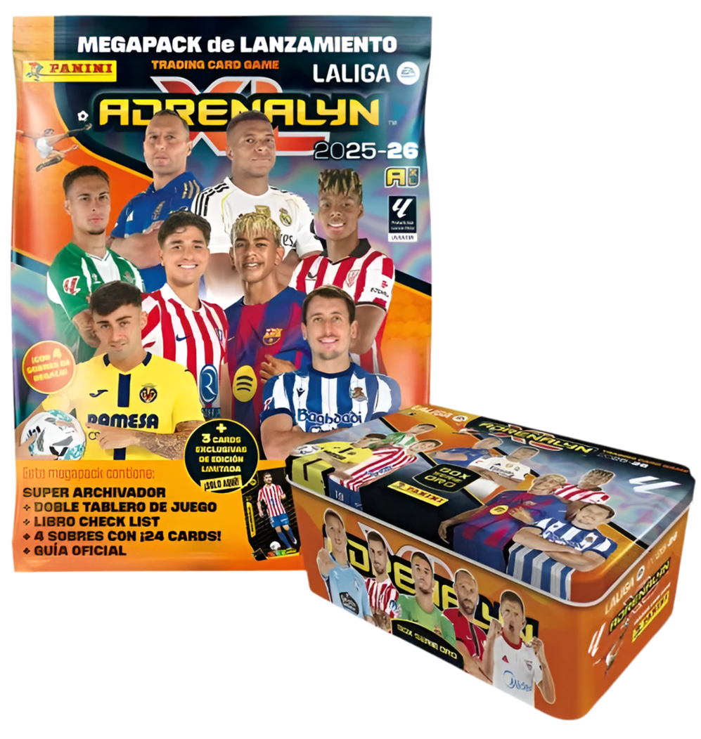 Adrenalyn XL LaLiga EA Sports 2025/26 - Tin Box + Megapack - Colección Oficial Panini