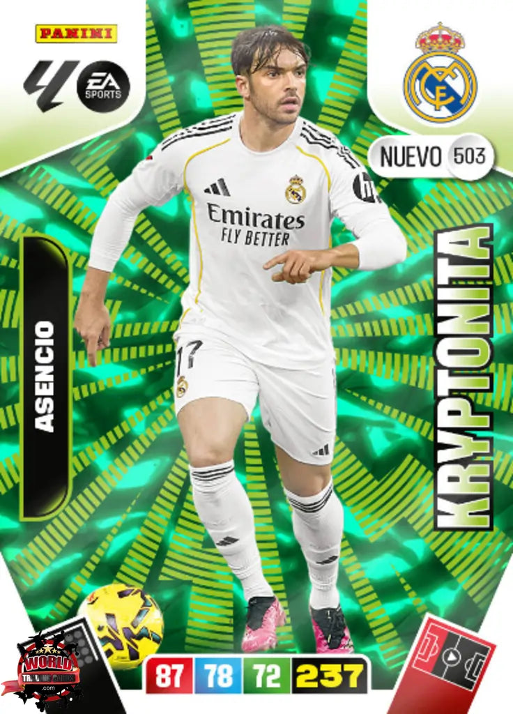 #503 | Adrenalyn XL | La Liga | 2025-2026 | Asencio | Real Madrid | Kryptonita Nuevo