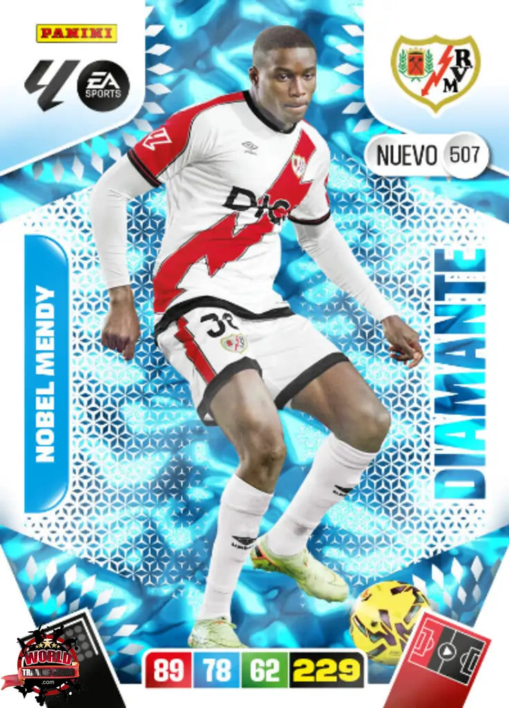 #507 | Adrenalyn XL | La Liga | 2025-2026 | Nobel Mendy | Rayo Vallecano | Diamantes Nuevo