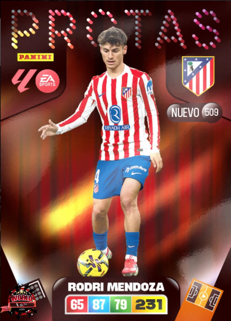 #509 | Adrenalyn XL | La Liga | 2025-2026 | Rodri Mendoza | Atletico de Madrid | Protas Nuevo