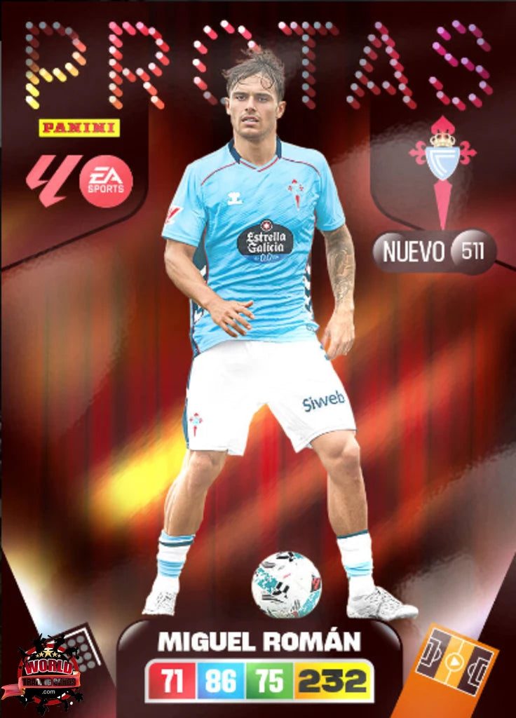 #511 | Adrenalyn XL | La Liga | 2025-2026 | Miguel Román | RC Celta | Protas Nuevo