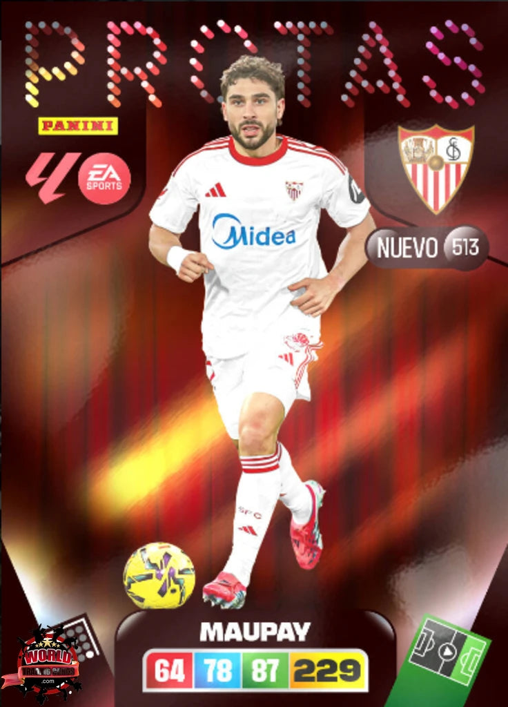 #513 | Adrenalyn XL | La Liga | 2025-2026 | Maupay | Sevilla FC | Protas Nuevo