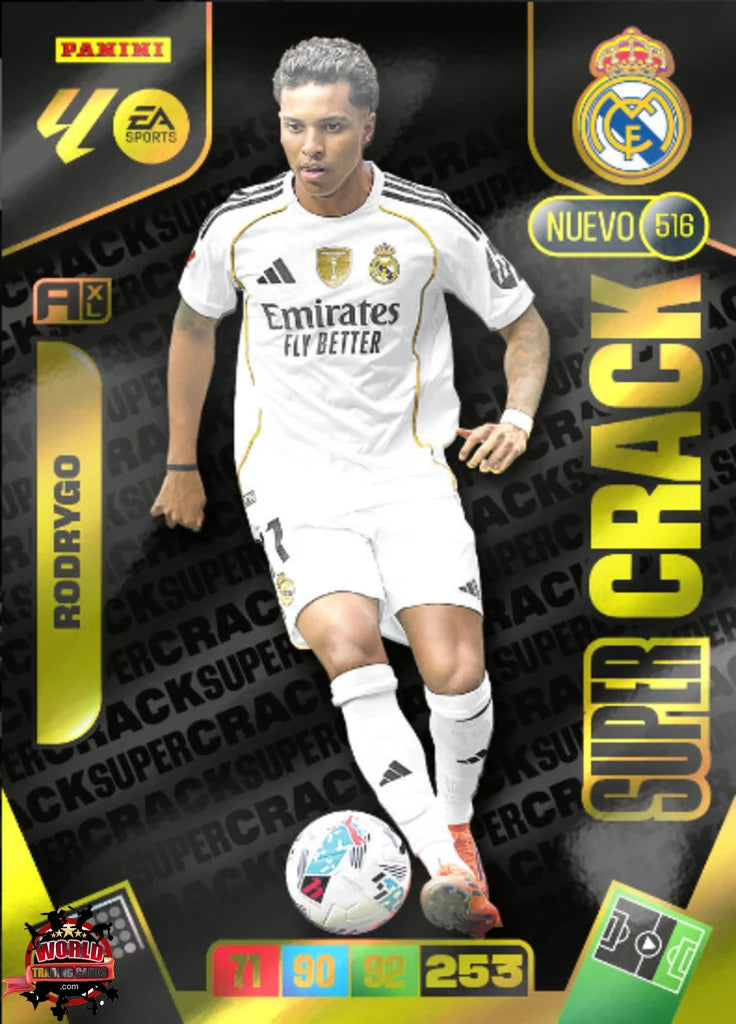 #516 | Adrenalyn XL | La Liga | 2025-2026 | Rodrygo | Real Madrid | Super Crack Nuevo