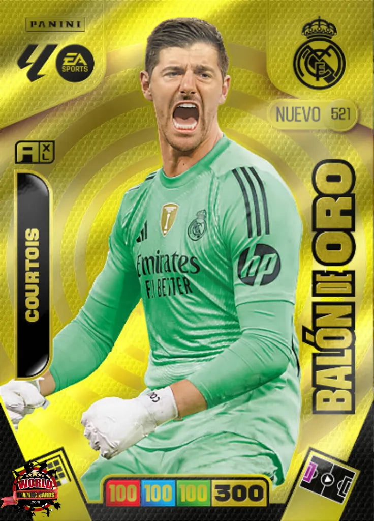 #521 | Adrenalyn XL | La Liga | 2025-2026 | Courtois | Real Madrid | Balon de Oro Nuevo