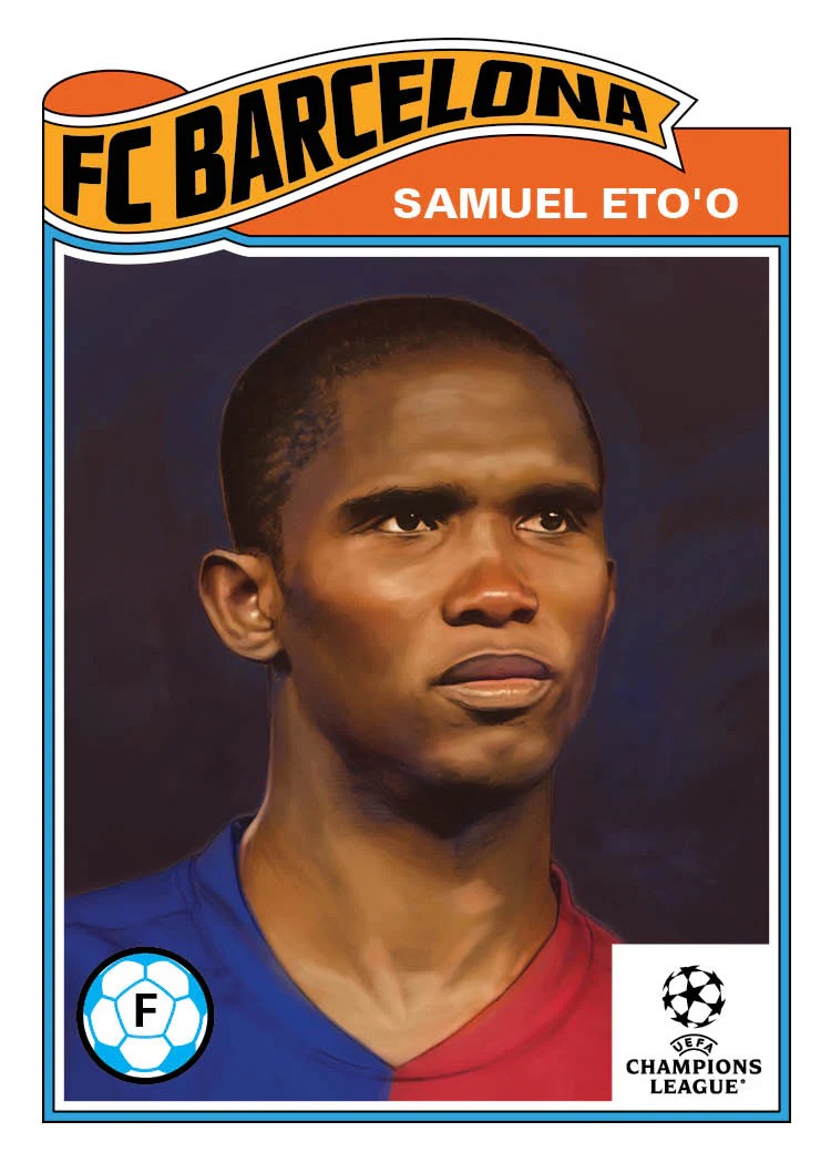 2026 | Topps | Living Set | UCC | #901 | Samuel Etoo | FC Barcelona | BAJO PEDIDO | ENVÍO 30 días aproximadamente desde la fecha de compra.