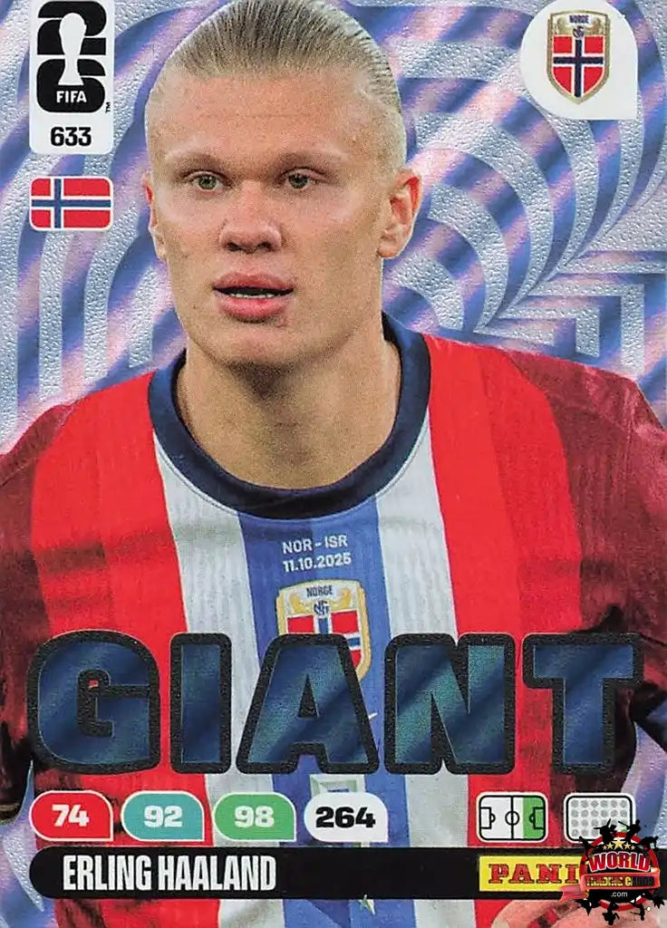 Football Trading Card-Erling Haaland - Giant-Norway-Panini