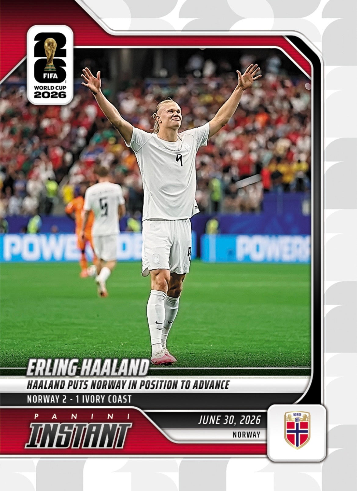 PIWC175 | Panini | FIFA World Cup | 2026 | PANINI INSTANT | Erling Haaland | Base | Exclusive USA | Limited Editions | PREORDEN | ENVÍO 40 días aproximadamente desde la fecha de compra.