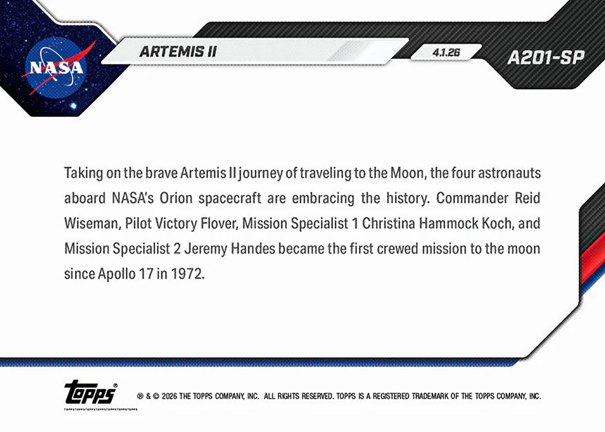 Topps | NOW | Artemis II | 2026 | # A201 | Artemis II