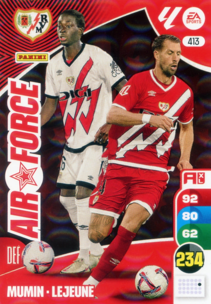Panini Adrenalyn XL La Liga 2024/2025 - #413 - AIR FORCE - MUMIN / LEJEUNE - RAYO VALLECANO - 1ª Edición, Cromo RAW