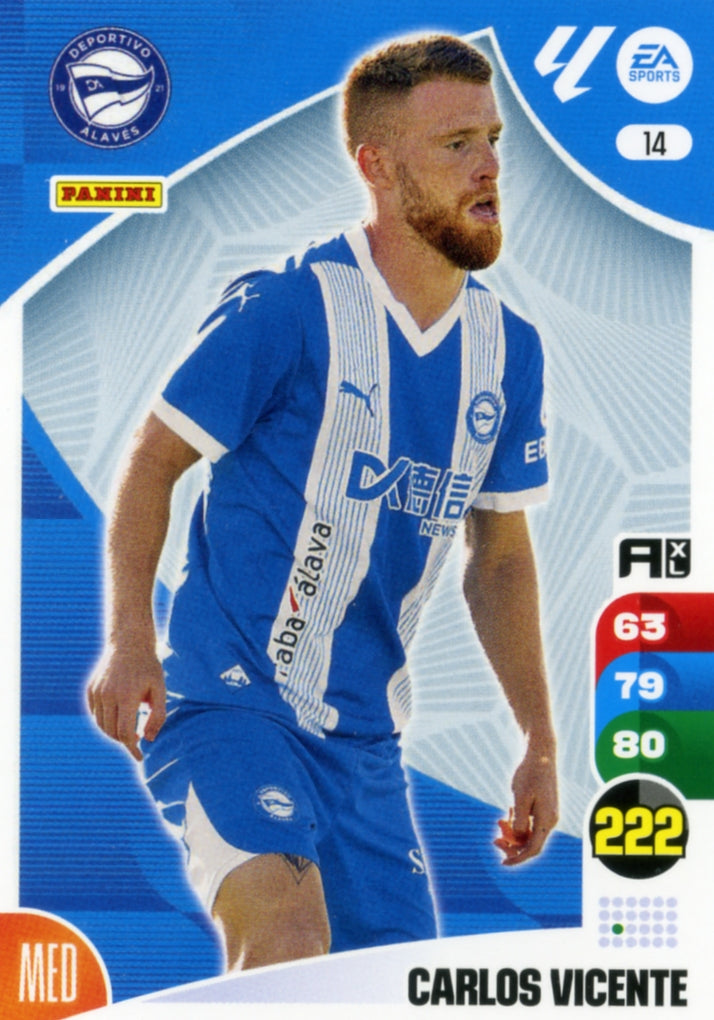 Panini Adrenalyn XL La Liga 2024/2025 - #014 - CARLOS VICENTE - ALAVÉS - 1ª Edición, Cromo RAW