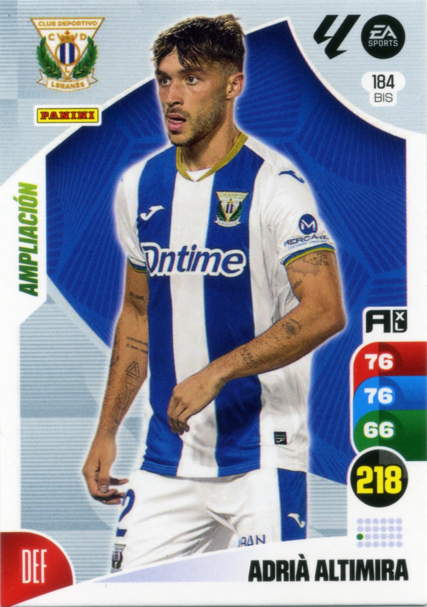 Panini Adrenalyn XL La Liga 2024/2025 - #184 BIS - ADRIÁ ALTIMIRA - LEGANÉS - AMPLIACIÓN - Cromo RAW