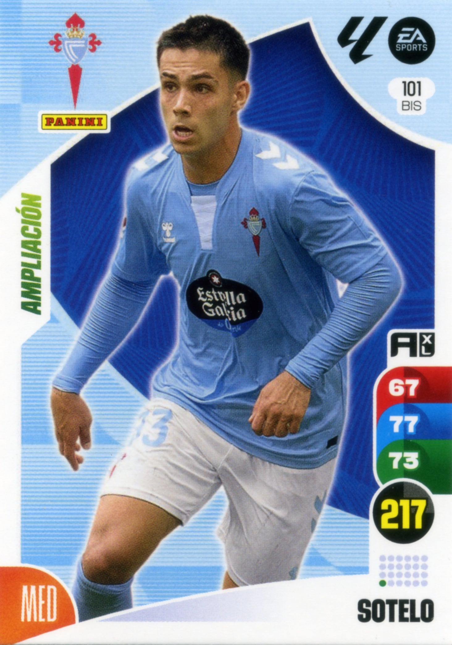 Panini Adrenalyn XL La Liga 2024/2025 - #101 BIS - SOTELO - CELTA - AMPLIACIÓN - Cromo RAW