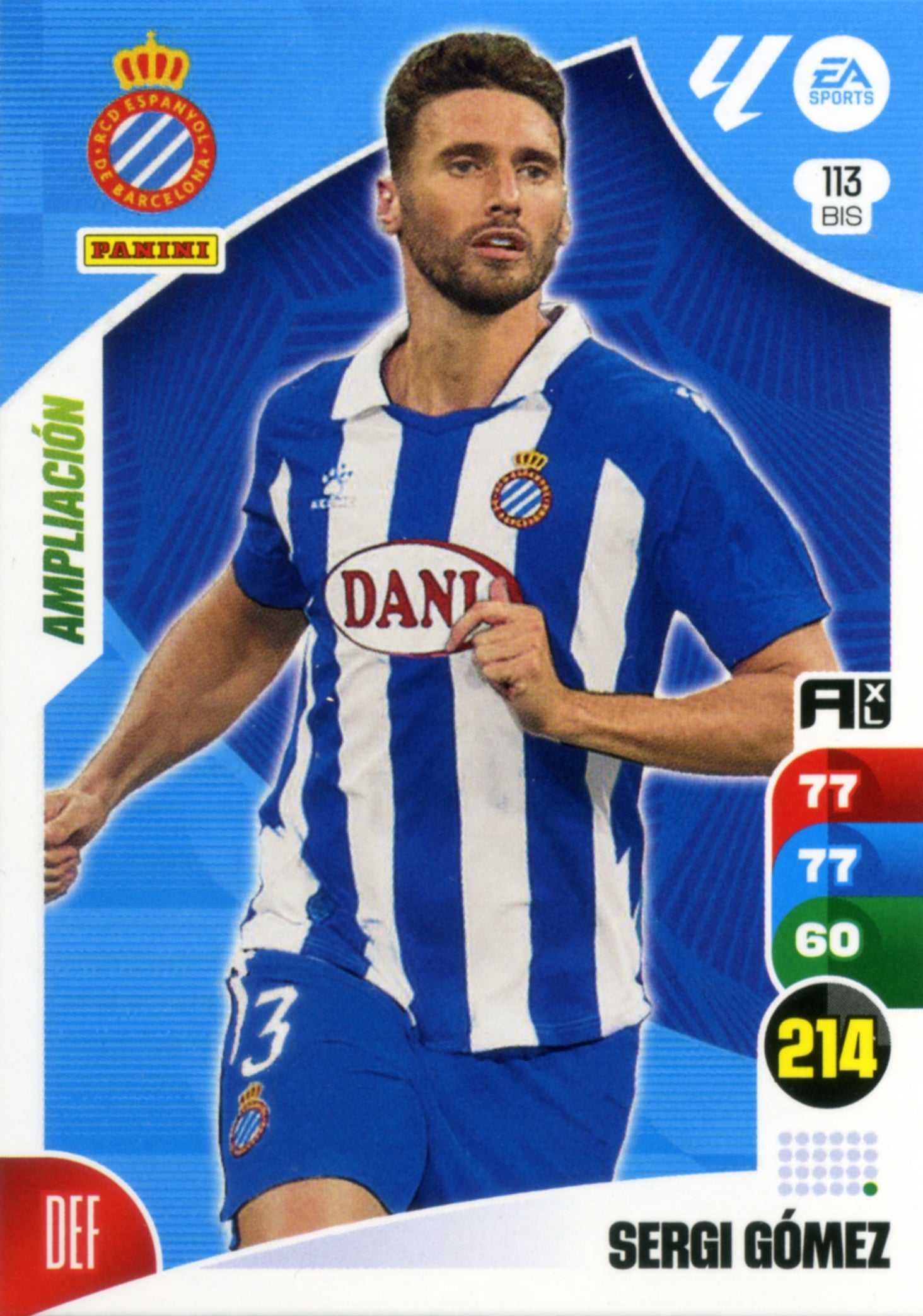 Panini Adrenalyn XL La Liga 2024/2025 - #113 BIS - SERGI GÓMEZ - ESPAÑOL - AMPLIACIÓN - Cromo RAW